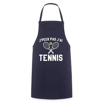 Ich kann kein Tennisgeschenk Tennisspieler haben - Kochschürze - Navy - Vorne - AI Model Male 185 dark (185cm)