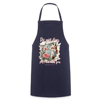 Versets bibliques Renard chrétien - Tablier de cuisine - marine - Devant - AI Model Male 185 dark (185cm)