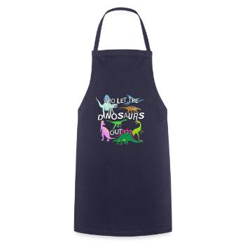 Cadeau d'amant de dinosaure itinérant drôle - Tablier de cuisine - marine - Devant - AI Model Male 185 dark (185cm)