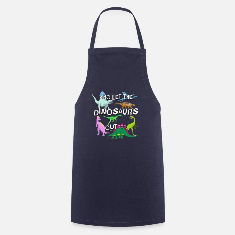 Funny Roaming Dinosaur Lover - Cooking Apron - navy