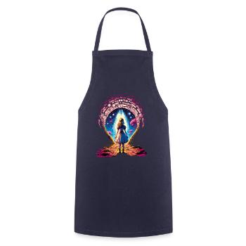 Portal To Wonderland - Cooking Apron - navy - Front - AI Model Male 185 dark (185cm)