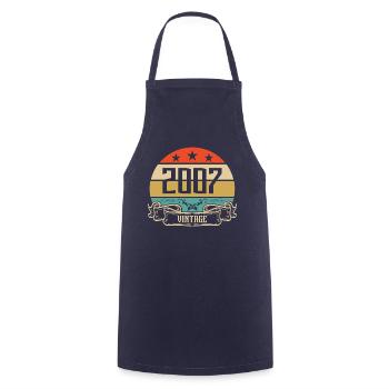 2007 Vintage Birthday Retro Classic - Tablier de cuisine - marine - Devant - AI Model Male 185 dark (185cm)