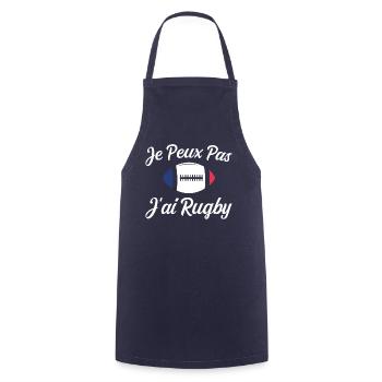 Je Peux Pas J'ai Rugby Humour Cadeau - Tablier de cuisine - marine - Devant - AI Model Male 185 dark (185cm)