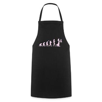 Mama Mother Evolution - Mom-to-be Gift - Cooking Apron - black - Front - AI Model Male 185 dark (185cm)