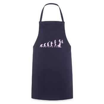 Mama Mother Evolution - Cadeau Future Maman - Tablier de cuisine - marine - Devant - AI Model Male 185 dark (185cm)