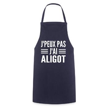 Aligot region of france Aveyron - Cooking Apron - navy - Front - AI Model Male 185 dark (185cm)