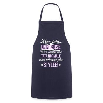 Une tata Danseuse - Tablier de cuisine - marine - Devant - AI Model Male 185 dark (185cm)