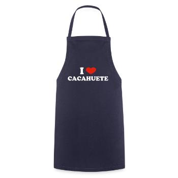 I Love Cacahuète - Tablier de cuisine - marine - Devant - AI Model Male 185 dark (185cm)