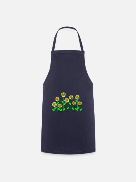 Blumenbeet (3c) - Kochschürze - Navy