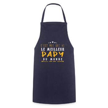 C'est moi qui a le meilleur Papy - Tablier de cuisine - marine - Devant - AI Model Male 185 dark (185cm)