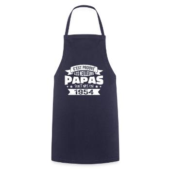 C'est Prouvé Les Meilleurs Papas Sont Nés En 1954 - Tablier de cuisine - marine - Devant - AI Model Male 185 dark (185cm)