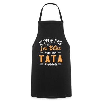 I can't I messed up with my favorite aunt - Cooking Apron - black - Front - AI Model Male 185 dark (185cm)