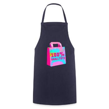 knalltüte, 100%, bunte tüte,tüte,graffiti - Kochschürze - Navy - Vorne - AI Model Male 185 dark (185cm)