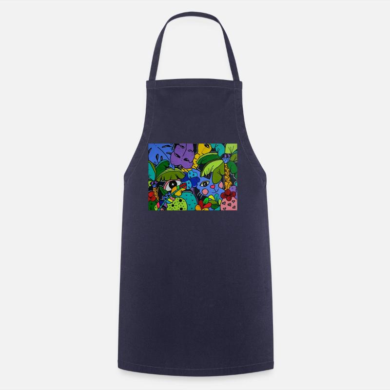 Monsieur Le Chat Mystique - Cooking Apron - navy