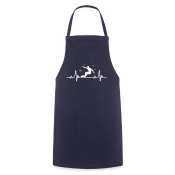 Surf, Hommes, Rythme cardiaque, ECG, Sports, Surf - Tablier de cuisine - marine - Devant - AI Model Male 185 dark (185cm)