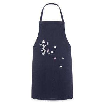 fleur - Tablier de cuisine - marine - Devant - AI Model Male 185 dark (185cm)