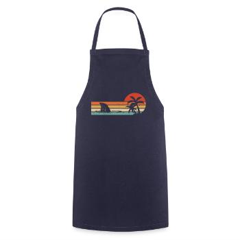 Requin requin - Shark - Cooking Apron - navy - Front - AI Model Male 185 dark (185cm)