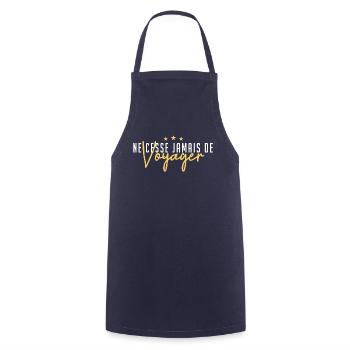 Ne cesse jamais de voyager - Tablier de cuisine - marine - Devant - AI Model Male 185 dark (185cm)