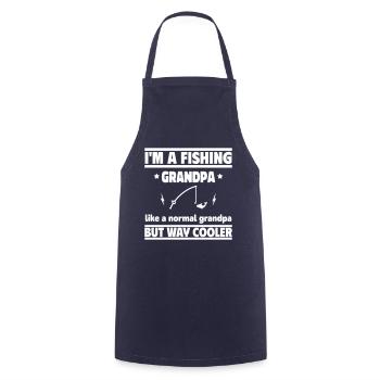 I'm a fishing grandpa - Cooking Apron - navy - Front - AI Model Male 185 dark (185cm)