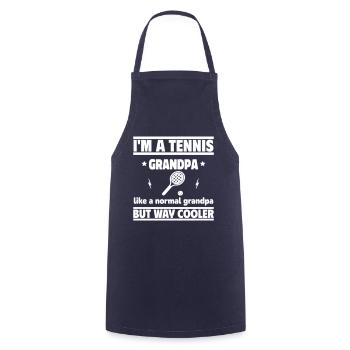 I'm a tennis grandpa - Cooking Apron - navy - Front - AI Model Male 185 dark (185cm)