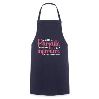 I'm not perfect, I'm a nurse - Cooking Apron - navy - Front - AI Model Male 185 dark (185cm)