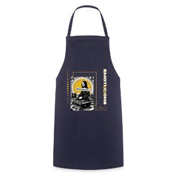 Expressive Elegance Explore the World of Emoticons - Cooking Apron - navy - Front - AI Model Male 185 dark (185cm)