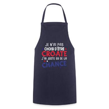 Croate Croatie Europe Cadeau Pays Humour Dubrovnik - Tablier de cuisine - marine - Devant - AI Model Male 185 dark (185cm)