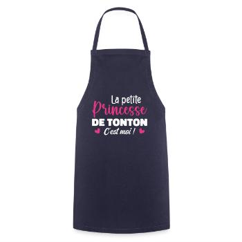 La petite princesse de tonton - Tablier de cuisine - marine - Devant - AI Model Male 185 dark (185cm)