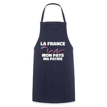 Patriote la france mon pays ma patrie - Tablier de cuisine - marine - Devant - AI Model Male 185 dark (185cm)
