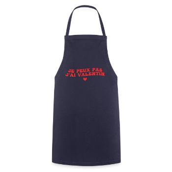 je peux pas j'ai Valentin - Tablier de cuisine - marine - Devant - AI Model Male 185 dark (185cm)