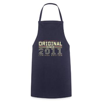 Original 2011 Retro 2011 Birthday Gift 2011 - Cooking Apron - navy - Front - AI Model Male 185 dark (185cm)
