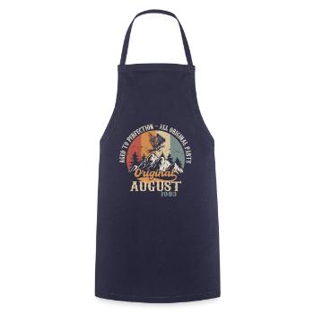 August 1983 Vintage Retro Birthday Gift 1983 - Cooking Apron - navy - Front - AI Model Male 185 dark (185cm)