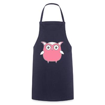 Hibou, Comic, nerd, rose, geek, beauté, girly - Tablier de cuisine - marine - Devant - AI Model Male 185 dark (185cm)