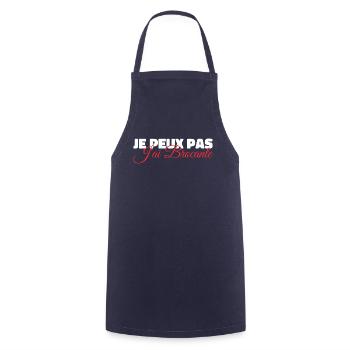 Je m'énerve pas, je t'explique - Tablier de cuisine - marine - Devant - AI Model Male 185 dark (185cm)