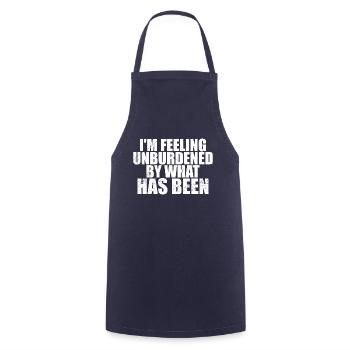i'm feeling unburdened by what has been - Cooking Apron - navy - Front - AI Model Male 185 dark (185cm)
