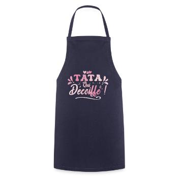 Meilleure Tata Qui Décoiffe, Idée Cadeau Tata - Tablier de cuisine - marine - Devant - AI Model Male 185 dark (185cm)