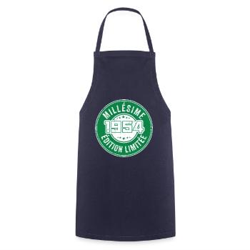 Millésime 1954 | édition limitée - Tablier de cuisine - marine - Devant - AI Model Male 185 dark (185cm)