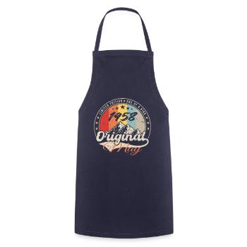 Mai 1958 | Anniversaire 1958 Vintage | May 1958 - Tablier de cuisine - marine - Devant - AI Model Male 185 dark (185cm)