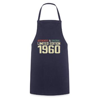 1960 Geburtstagsgeschenk 1960 Jahrgang 1960er Retro - Kochschürze - Navy - Vorne - AI Model Male 185 dark (185cm)