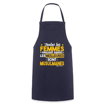 Musulmane Musulman Religion Islam Foi Allah Humour - Tablier de cuisine - marine - Devant - AI Model Male 185 dark (185cm)