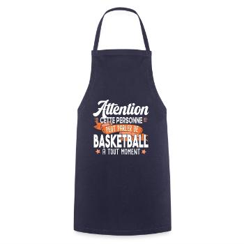 Basketball Basketteur Basket Basketteuse humour - Tablier de cuisine - marine - Devant - AI Model Male 185 dark (185cm)