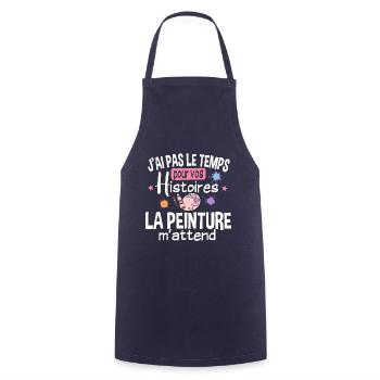 Peintre Peinture Artiste Humour Métier Cadeau Art - Tablier de cuisine - marine - Devant - AI Model Male 185 dark (185cm)