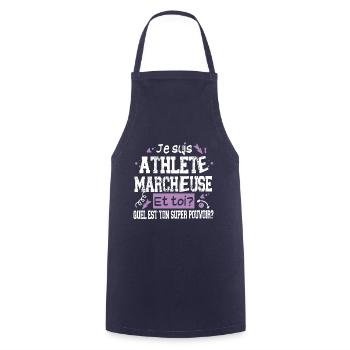 Athlète Marcheuse Randonnée Sport Cadeau Humour - Tablier de cuisine - marine - Devant - AI Model Male 185 dark (185cm)