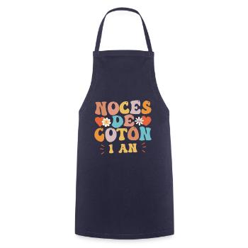 Noces de Coton - Tablier de cuisine - marine - Devant - AI Model Male 185 dark (185cm)