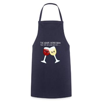 The Grape Depression - Cooking Apron - navy - Front - AI Model Male 185 dark (185cm)