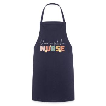 I am a nurse gift nurse - Cooking Apron - navy - Front - AI Model Male 185 dark (185cm)