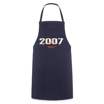 2007 Vintage Retro 2007 Birthday Gift 2007 - Cooking Apron - navy - Front - AI Model Male 185 dark (185cm)