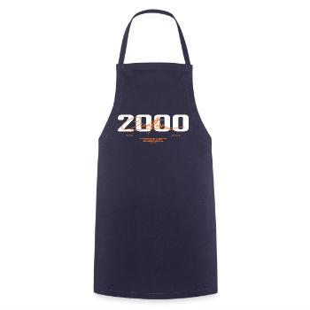 2000 Vintage Rétro 2000 Cadeau D'anniversaire 2000 - Tablier de cuisine - marine - Devant - AI Model Male 185 dark (185cm)