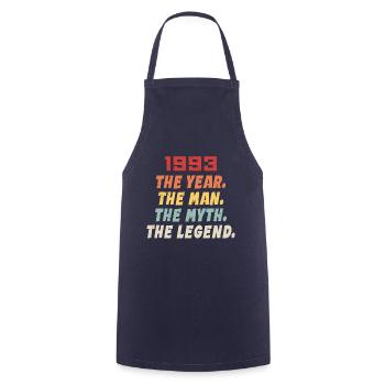 1993 Birthday present, The Legends Born 1993 - Cooking Apron - navy - Front - AI Model Male 185 dark (185cm)