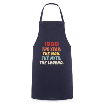 1998 Birthday present, The Legends Born 1998 - Cooking Apron - navy - Front - AI Model Male 185 dark (185cm)